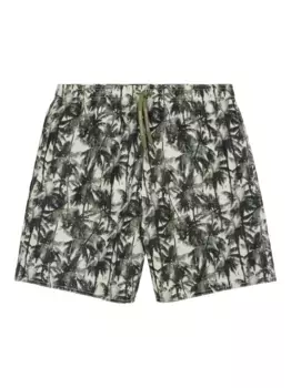 Плавки-шорты с цветочным принтом Armani Exchange, зеленый