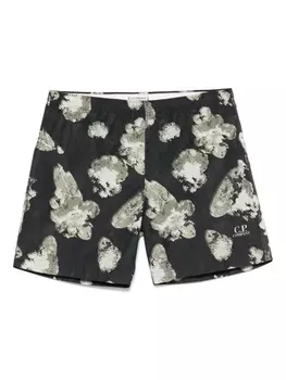 Плавки-шорты с цветочным принтом C.P. Company, черный