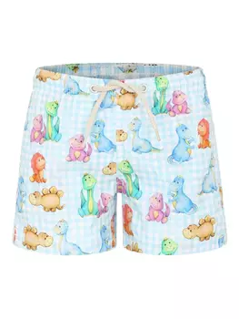 Плавки-шорты с графическим принтом MC2 Saint Barth Kids, синий