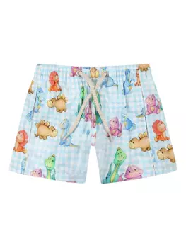 Плавки-шорты с графическим принтом MC2 Saint Barth Kids, синий