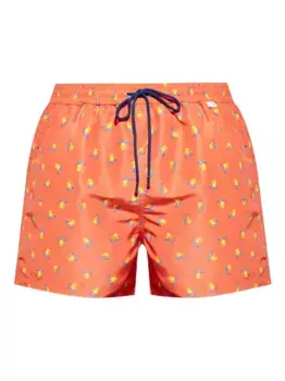 Плавки-шорты с кулиской и принтом Paul Smith, оранжевый