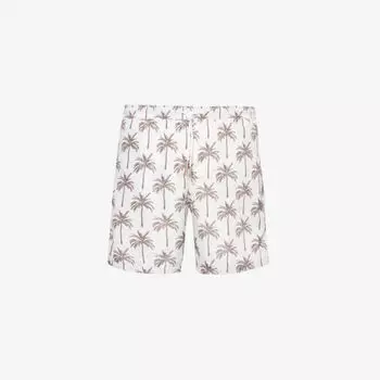 Плавки-шорты с кулиской на талии и графическим принтом Eleventy, коричневый