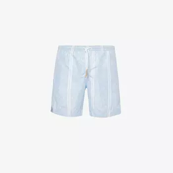 Плавки-шорты с кулиской на талии и графическим принтом Eleventy, цвет denim