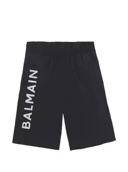 Плавки-шорты с логотипом Balmain Kids, черный