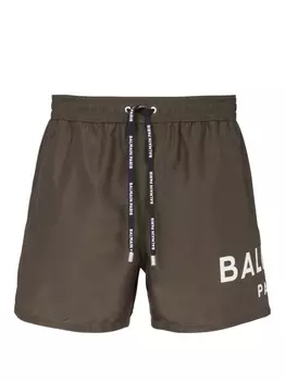 Плавки-шорты с логотипом Balmain, коричневый
