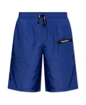 Плавки Шорты с логотипом Balmain, синий