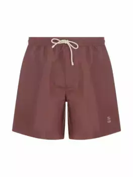 Плавки-шорты с логотипом Brunello Cucinelli, фиолетовый