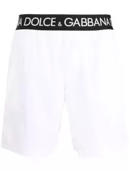 Плавки-шорты с логотипом DOLCE & GABBANA, белый