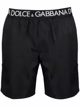 Плавки-шорты с логотипом DOLCE & GABBANA, черный