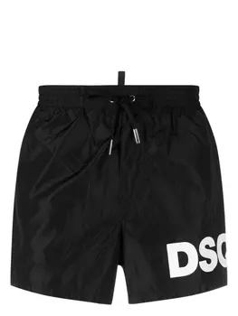 Плавки-шорты с логотипом Dsquared2, черный