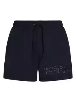 Плавки-шорты с логотипом KARL LAGERFELD, синий
