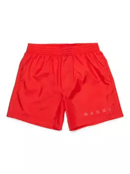 Плавки-шорты с логотипом Marni Kids, красный