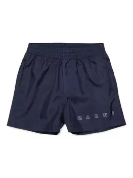 Плавки-шорты с логотипом Marni Kids, синий