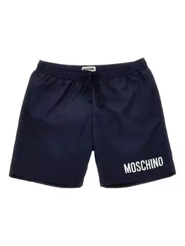 Плавки-шорты с логотипом Moschino Kids, синий
