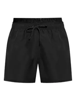 Плавки-шорты с логотипом на поясе Emporio Armani, черный