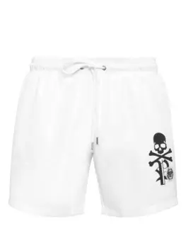 Плавки-шорты с логотипом Philipp Plein, белый