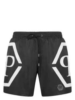 Плавки-шорты с логотипом Philipp Plein, черный