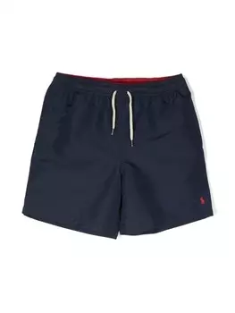 Плавки-шорты с логотипом Polo Pony Ralph Lauren Kids, синий