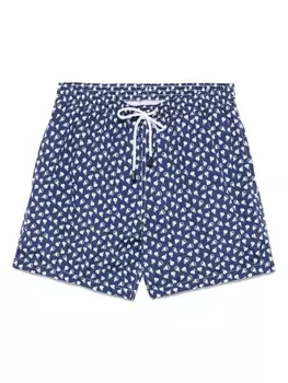 Плавки-шорты с принтом Barba, синий