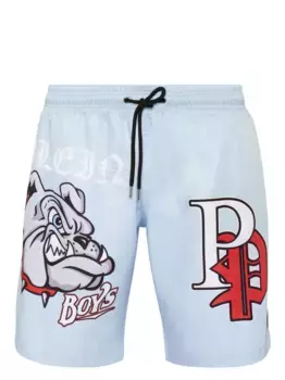 Плавки-шорты с принтом Bulldogs Philipp Plein, синий
