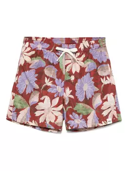 Плавки-шорты с принтом Fiori Altea, коричневый