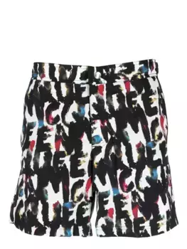 Плавки-шорты с принтом Graffiti Alexander McQueen, белый