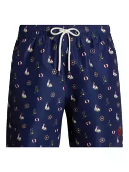 Плавки-шорты с принтом Nautical POLO RALPH LAUREN, синий