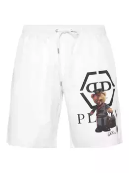 Плавки-шорты с принтом Philipp Plein, белый