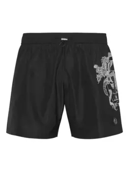 Плавки-шорты с принтом Philipp Plein, черный