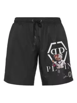 Плавки-шорты с принтом Philipp Plein, черный