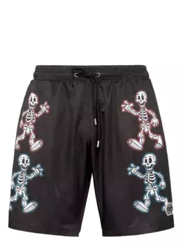 Плавки-шорты с принтом Philipp Plein, черный