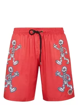 Плавки-шорты с принтом Philipp Plein, красный