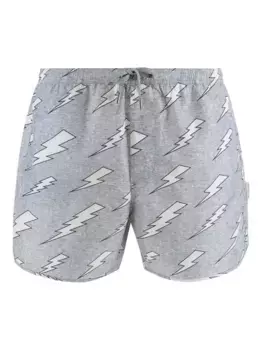 Плавки-шорты с принтом Rain Bolts Neil Barrett, серый