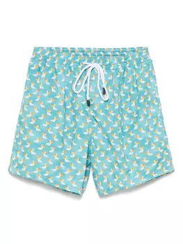 Плавки-шорты с принтом «утка» Barba, синий