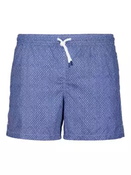 Плавки-шорты с узором Fedeli, синий