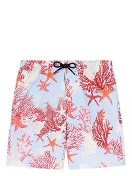 Плавки-шорты с узором Versace, синий