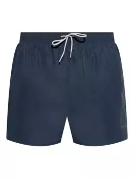 Плавки-шорты с завязками и логотипом Ea7 Emporio Armani, синий