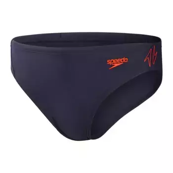 Плавки-шорты Speedo Boys' 6,5 см Hyperboom Logo Splice Brief, синий