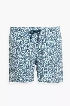 Плавки-шорты средней длины с цветочным принтом ONIA, бирюзовый
