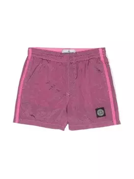 Плавки-шорты Stone Island Junior с мотивом «Компас», розовый