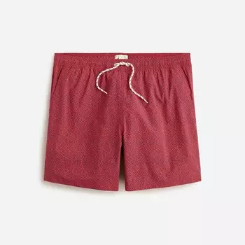 Плавки-Шорты-Стрейч 6 дюймов с принтом из нейлона эконил J.Crew, синий