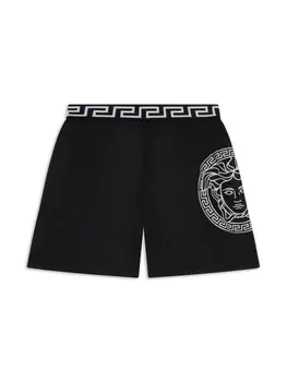 Плавки-шорты Versace Kids с мотивом «Голова Медузы», черный