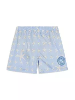 Плавки-шорты Versace Kids с мотивом «Голова Медузы», синий