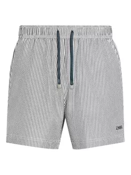 Плавки-шорты в полоску Zegna, белый