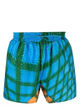 Плавки-шорты Wosh с узором Bianca Saunders, синий