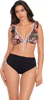 Плавки Skinny Dippers Jellyroll Transformer Bottoms, черный