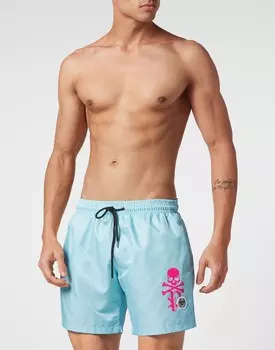 Плавки Skull&Bones Philipp Plein, цвет Turquoise