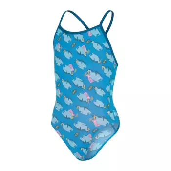 Плавки Speedo Boys' Allover с V-образным вырезом сзади, синий