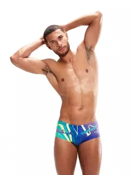 Плавки Speedo PLACEMENT DIGITAL 14CM BRIEF, фиолетовый