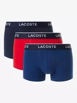 Плавки-стрейч из цельного хлопка Lacoste, красный